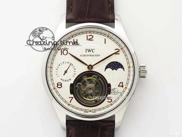MIROTIME 0318 Effortless Portuguese Fa Jones IW544201 RG GSF 1:1 Best Edition White Dial On Leather Strap 7228